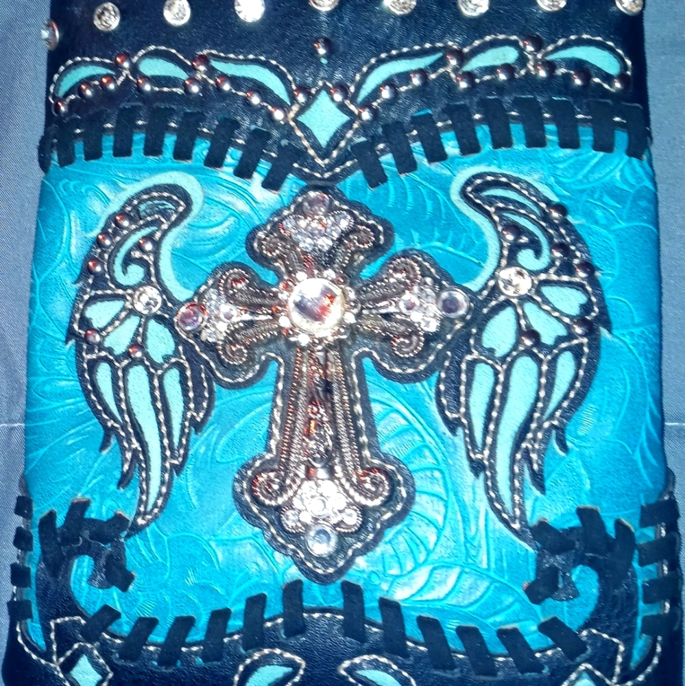 Western Spiritual Cross Bling✨ Wing Mini Crossbody